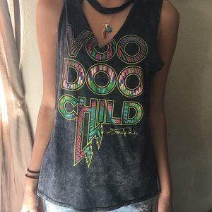 Authentic Jimi Hendrix tank top with cut collar